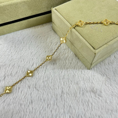 [NOVO]クローバー 6モチーフ ダイヤモンドブレスレット