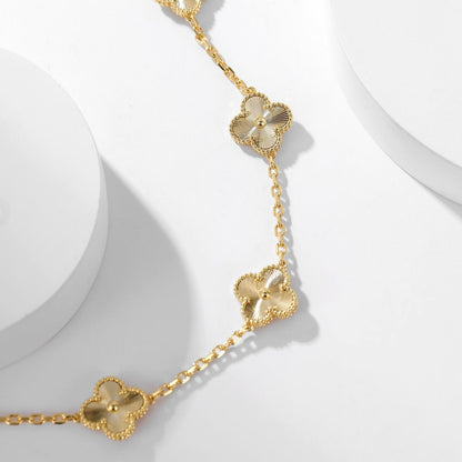 [GALE]CLOVER 10 MOTIFS LASER NECKLACE