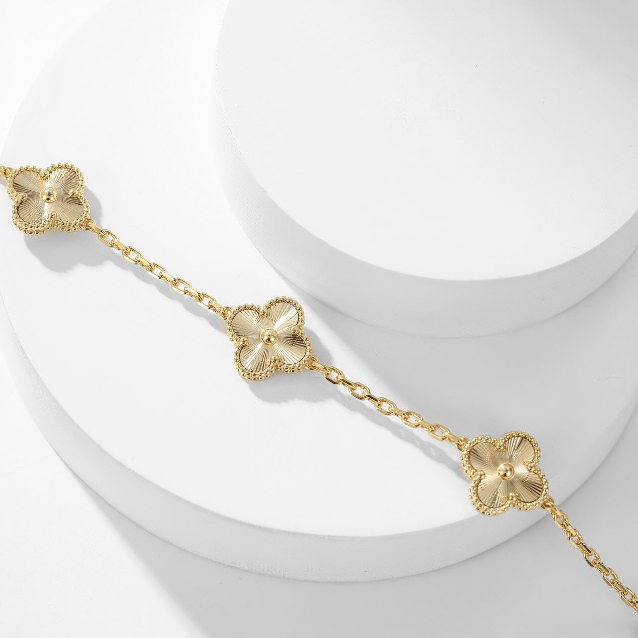 [GALE]CLOVER 10 MOTIFS LASER NECKLACE