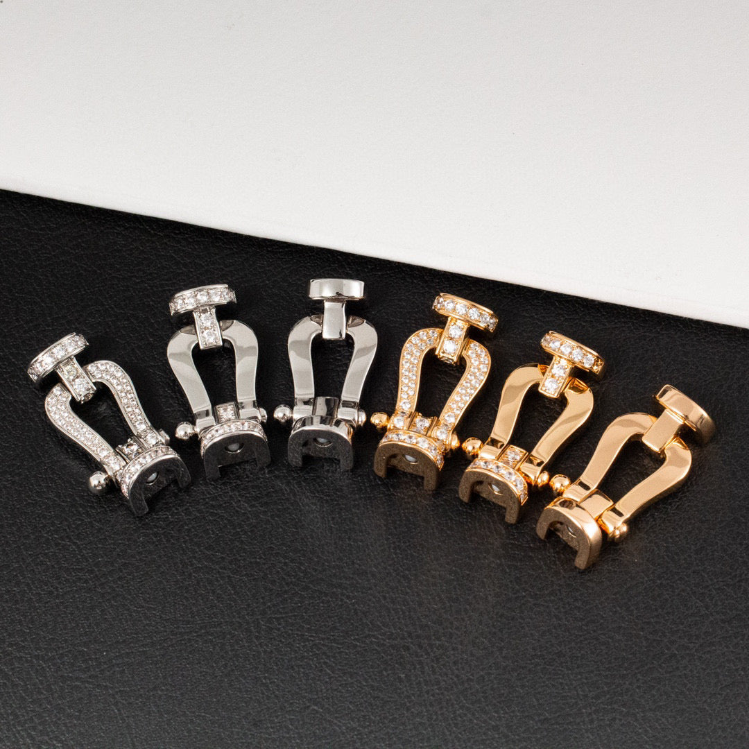[NOVO]FORCE Großes Hufeisen Volldiamant-Armband Roségold