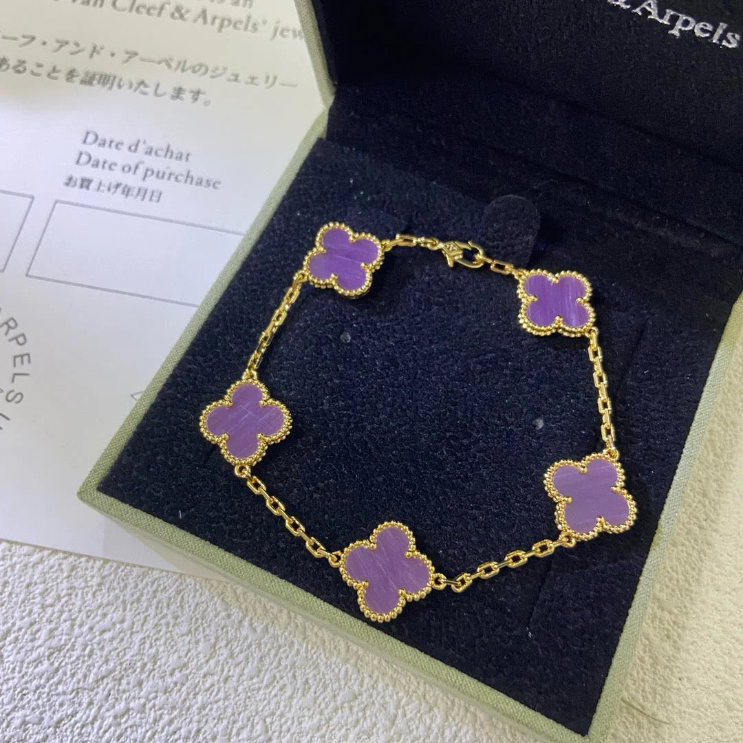 [GALE] CLOVER 5 MOTIF VIOLET BRACELET COLLECTION