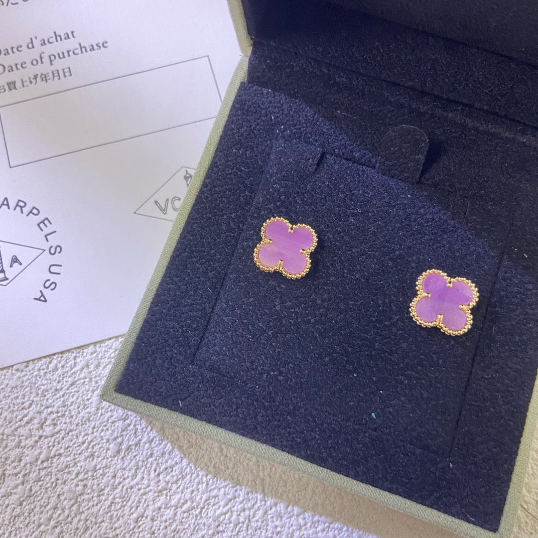 [NOVO]CLOVER MINI 9,5MM LILA-VIOLETT-OHRRINGE