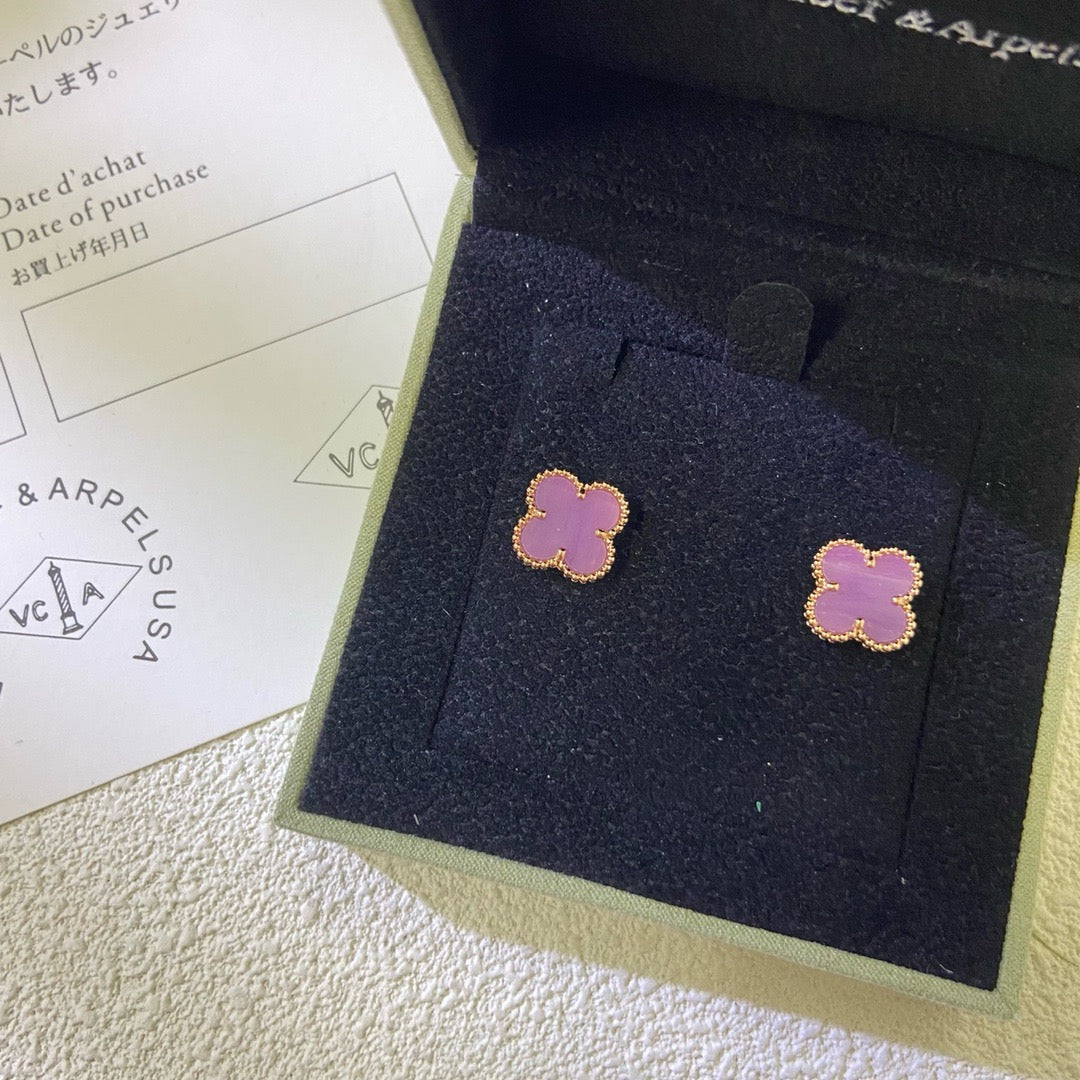 [NOVO]CLOVER MINI 9,5MM LILA-VIOLETT-OHRRINGE
