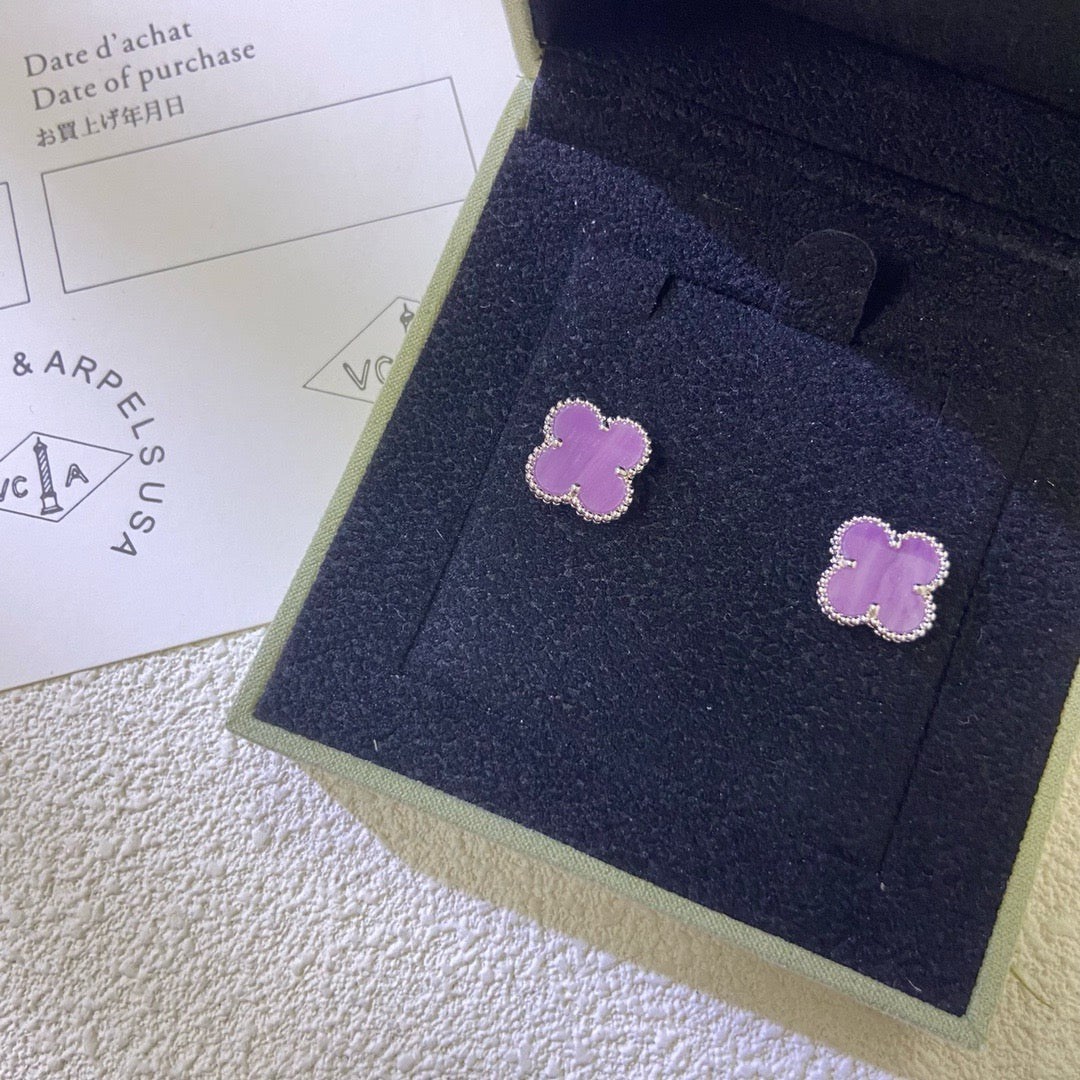 [NOVO]CLOVER MINI 9,5MM LILA-VIOLETT-OHRRINGE