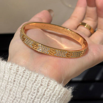[GALE] LOVE BRACELET 6.1MM DIAMOND-PAVED