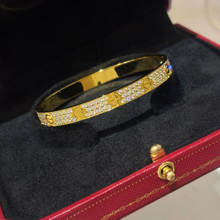 [GALE] LOVE BRACELET 6.1MM DIAMOND-PAVED