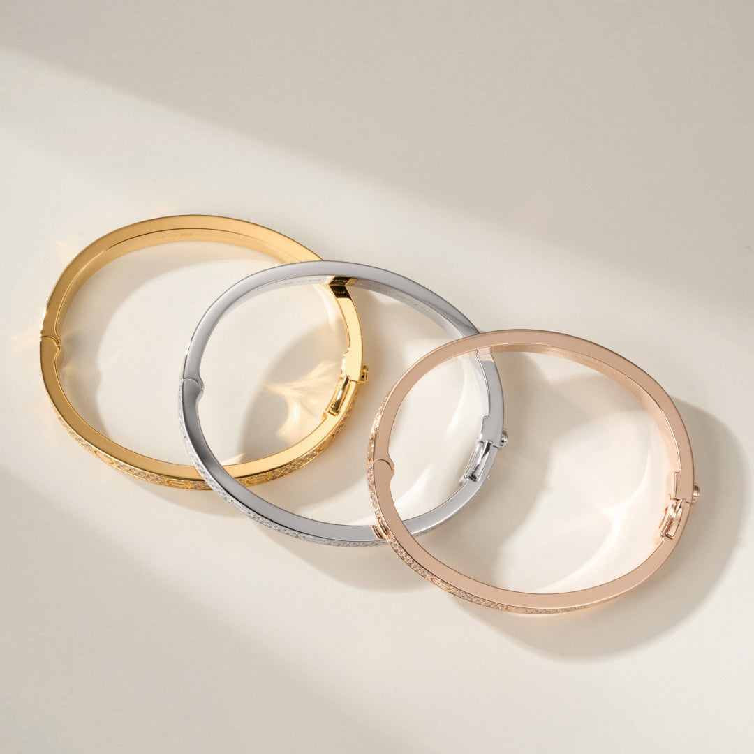 [GALE] LOVE BRACELET 6.1MM DIAMOND-PAVED