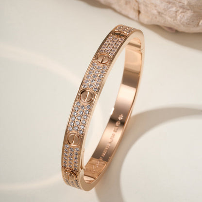 [GALE] LOVE BRACELET 6.1MM DIAMOND-PAVED
