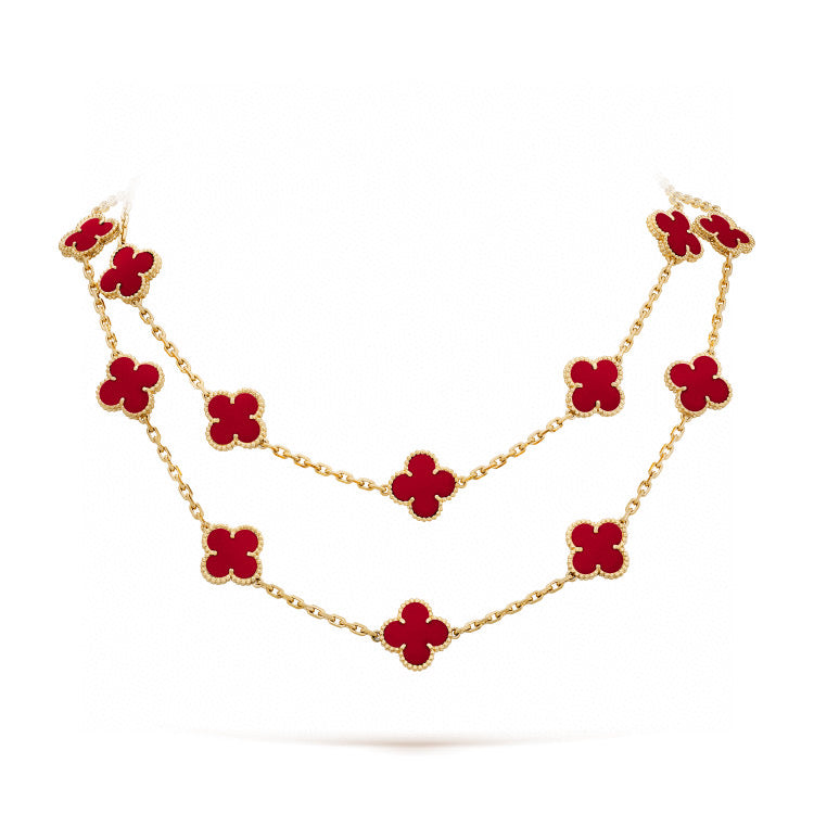[NOVO]CLOVER 20 MOTIFS CARNELIAN HALSKETTE