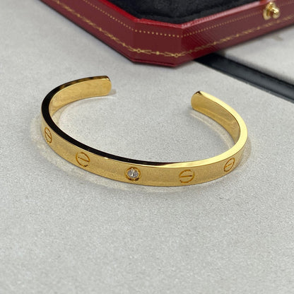 [NOVO] LOVE ARMBAND 6,1 MM 1 DIAMANT OFFENES MANSCHETTEN 