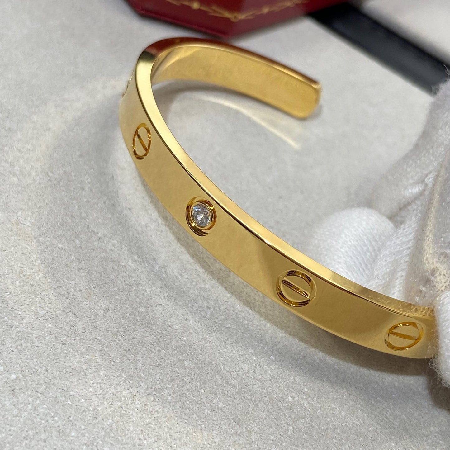 [NOVO] LOVE ARMBAND 6,1 MM 1 DIAMANT OFFENES MANSCHETTEN 