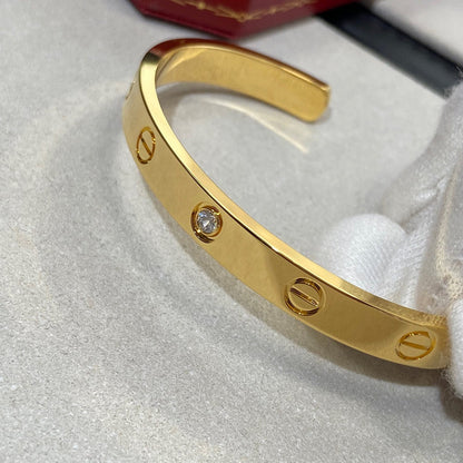 [NOVO] LOVE ARMBAND 6,1 MM 1 DIAMANT OFFENES MANSCHETTEN 