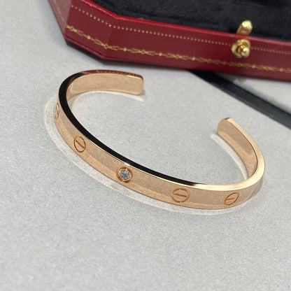 [NOVO] LOVE ARMBAND 6,1 MM 1 DIAMANT OFFENES MANSCHETTEN 