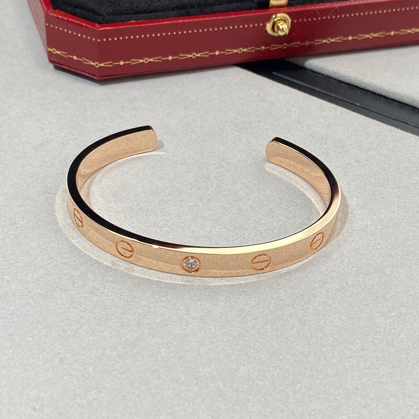 [NOVO] LOVE ARMBAND 6,1 MM 1 DIAMANT OFFENES MANSCHETTEN 