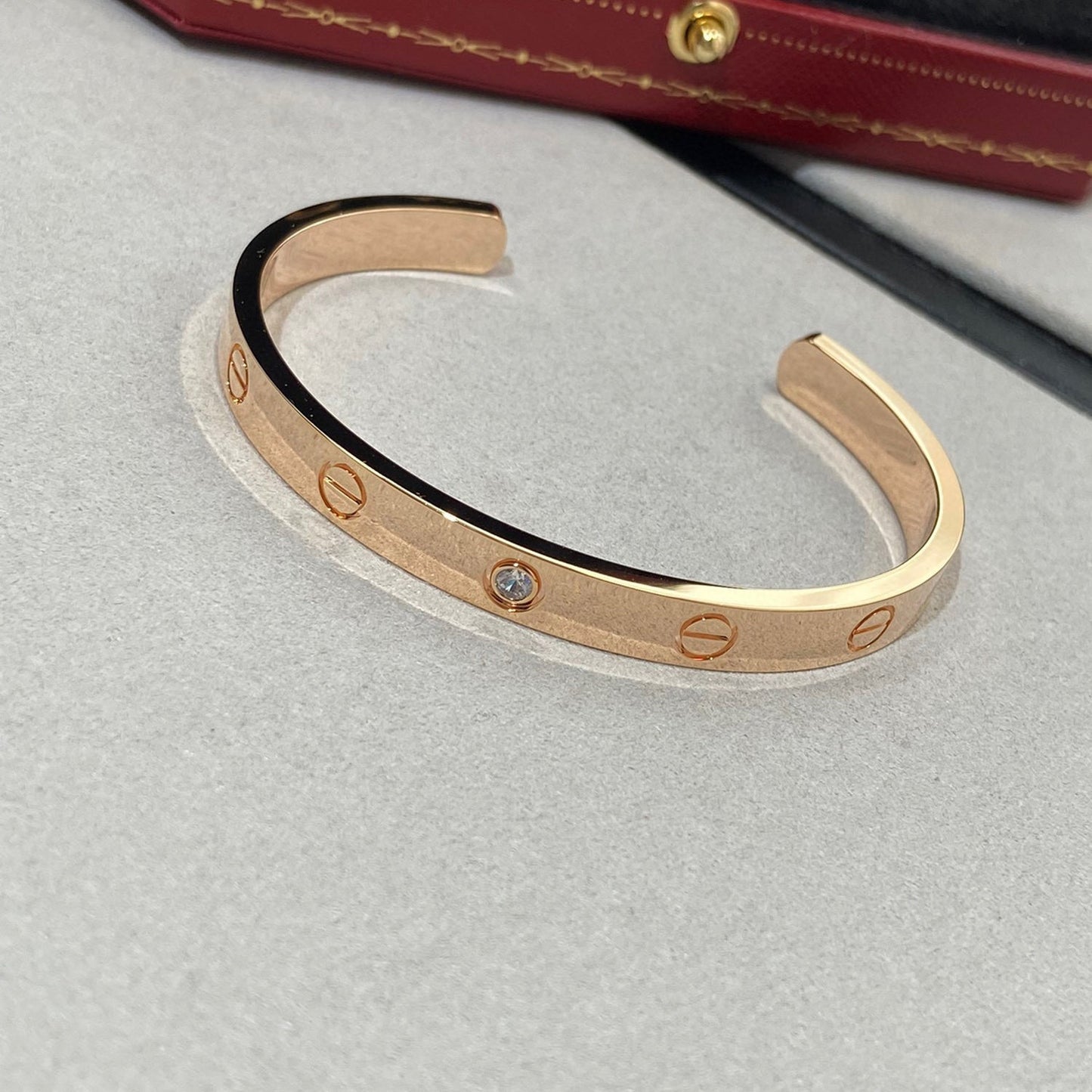 [NOVO] LOVE ARMBAND 6,1 MM 1 DIAMANT OFFENES MANSCHETTEN 