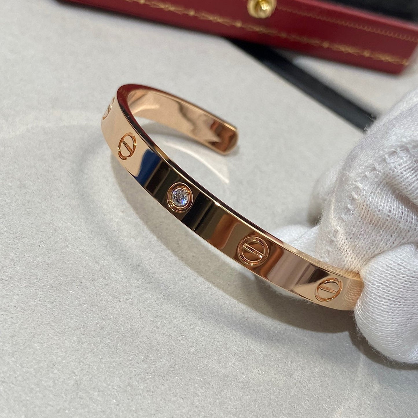 [NOVO] LOVE ARMBAND 6,1 MM 1 DIAMANT OFFENES MANSCHETTEN 