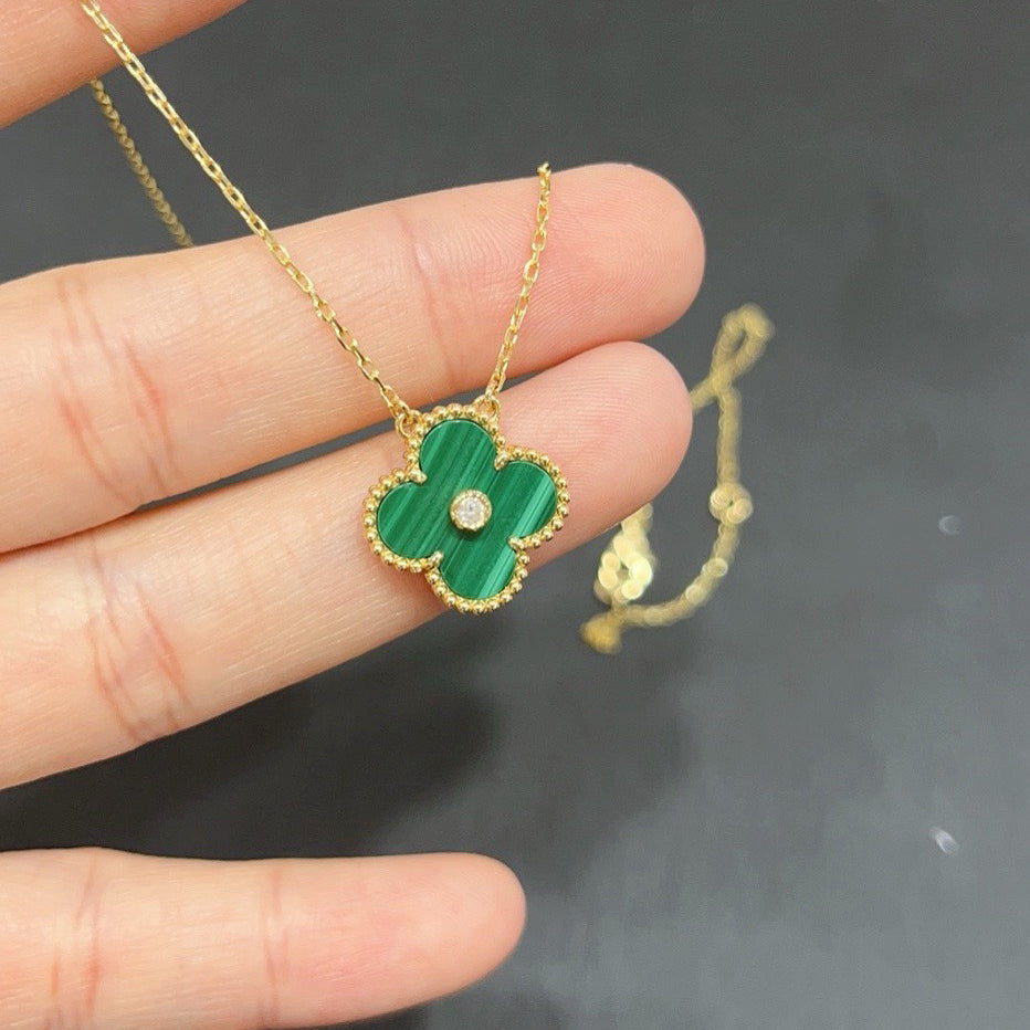[NOVO]CLOVER 15MM DIAMANT-TÜRKIS-HALSKETTE