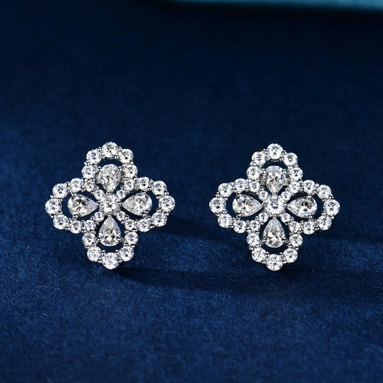 [NOVO]Creolen mit Diamantmotiv, 16 mm