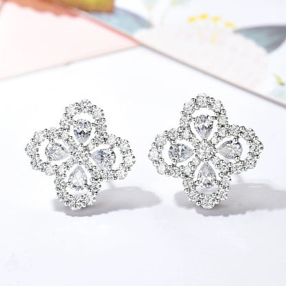 [NOVO]Creolen mit Diamantmotiv, 16 mm