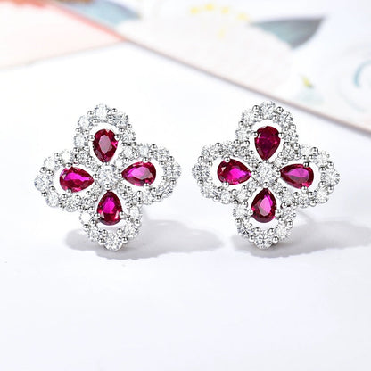 [NOVO]Creolen mit Diamantmotiv, 16 mm