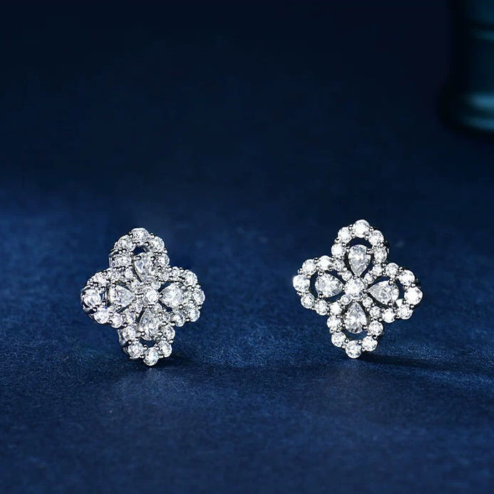 [NOVO]Creolen mit Diamantmotiv, 16 mm