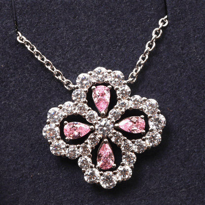 [GALE]LOOP NECKLACE FULL MOTIF DIAMOND 16MM MULTIPLE COLORS