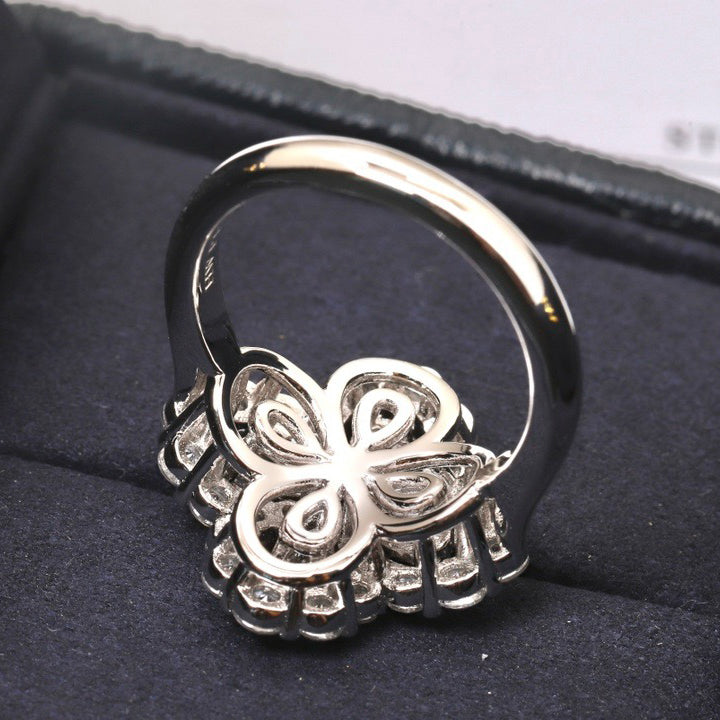 [NOVO] Loop-Ring mit Vollmotiv-Diamant, 16 mm, Silber