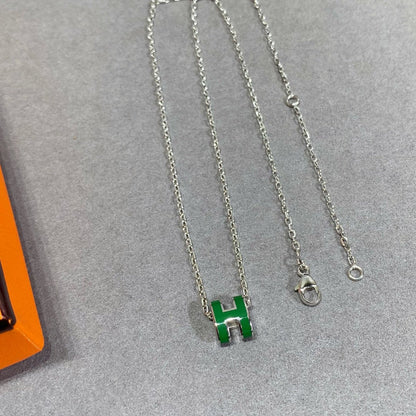 [NOVO]POP H GRÜNE KETTE SILBER UND GOLD
