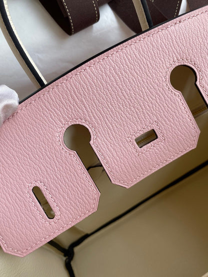 HM BIRKIN 25CM LIGHT PINK CHEVERO MYSORE LEATHER GOLD HARDWARE