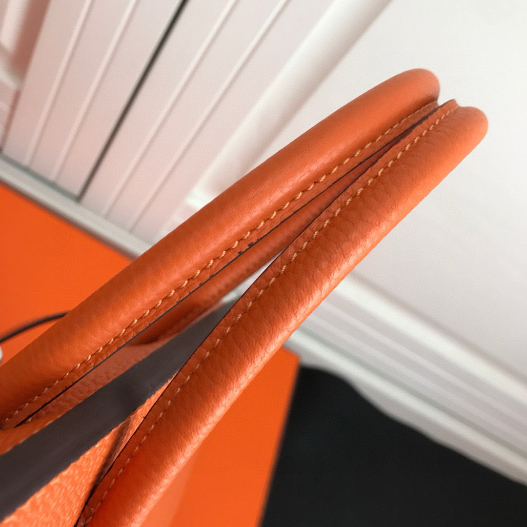 HM BIRKIN ORANGE TOGO LEATHER SILVER HARDWARE