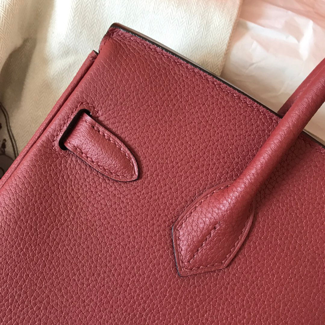 HM BIRKIN 25CM RED WINE TOGO LEATHER GOLD HARDWARE