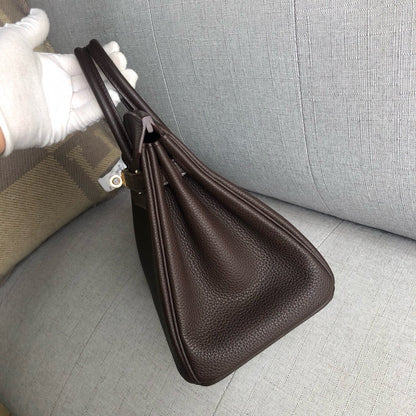 HM BIRKIN CHOCOLATE TOGO LEATHER