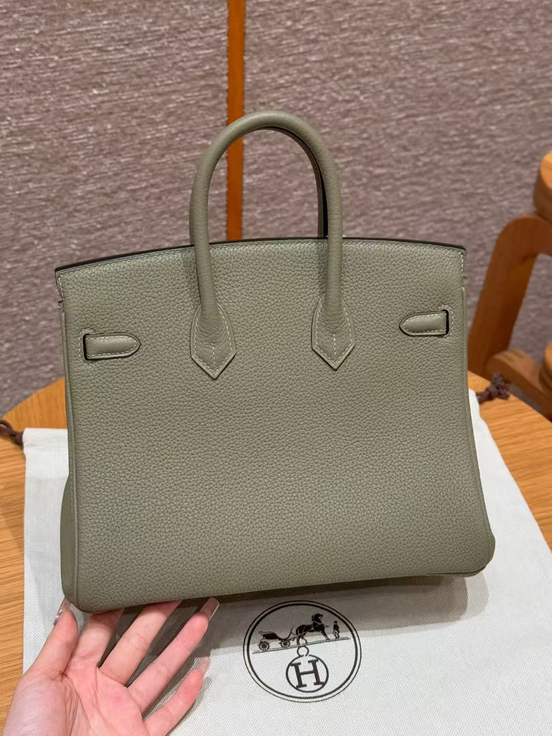 HM BIRKIN BAG 30 OLIVE TOGO SILVER HARDWARE