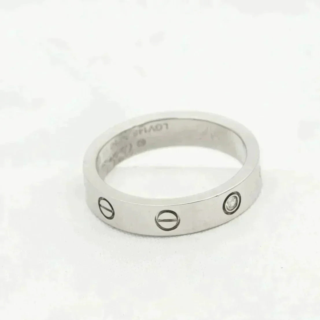 [NOVO] Liebesring 4 mm 1 Diamant Silber