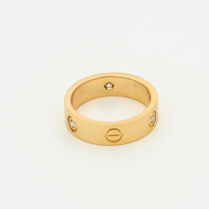 [NOVO]ラブリング 5.5mm 3ダイヤモンド ピンクゴールド