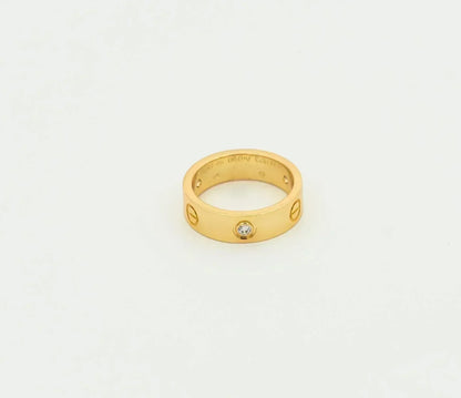 [NOVO] Liebesring 5,5 mm, 3 Diamanten, Gold