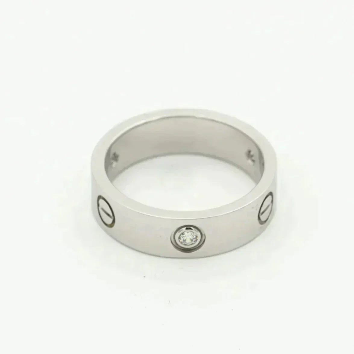 [NOVO] Liebesring 5,5 mm 3 Diamanten Silber