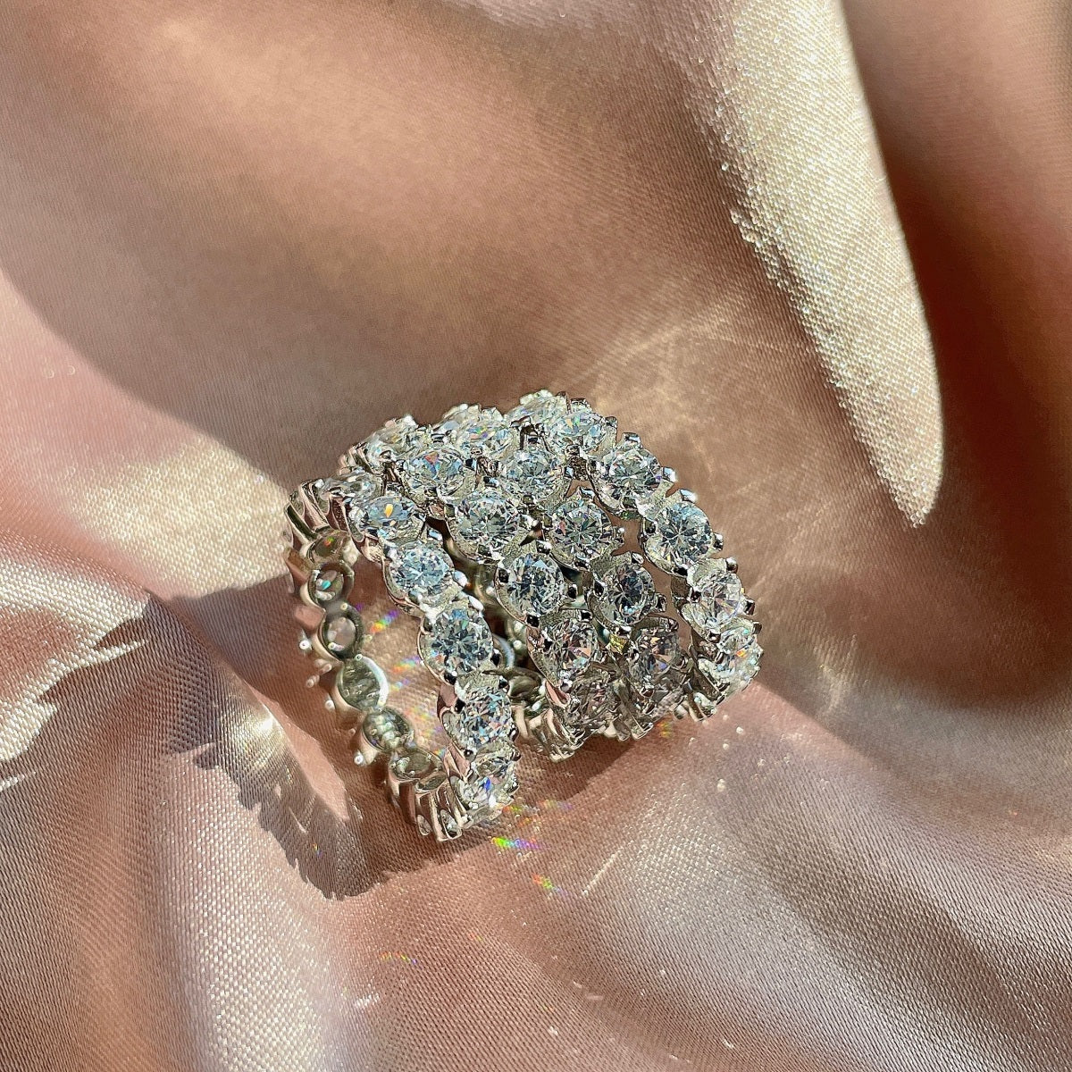 [GALE]Eternity Round Cut Tennis Ring