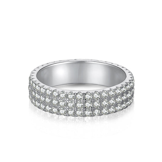 [NEU]Zierlicher Tennisring mit rundem Schliff
