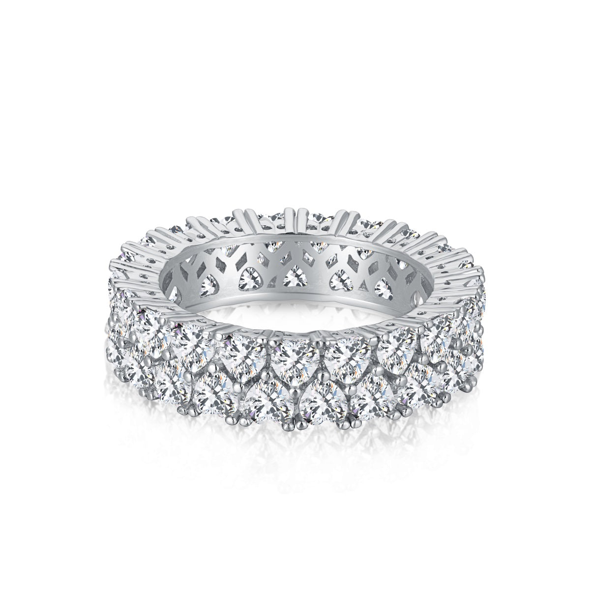 [GALE]Sparkling Full Heart Ring