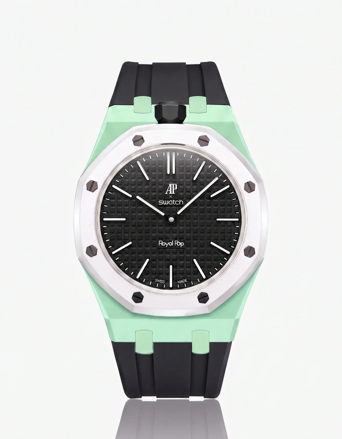 Silicone Strap & Case Royal Pop Ocho Negro(Customize  Colors)