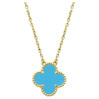 [GALE]CLOVER 15MM VINTAGE TURQUOISE NECKLACE