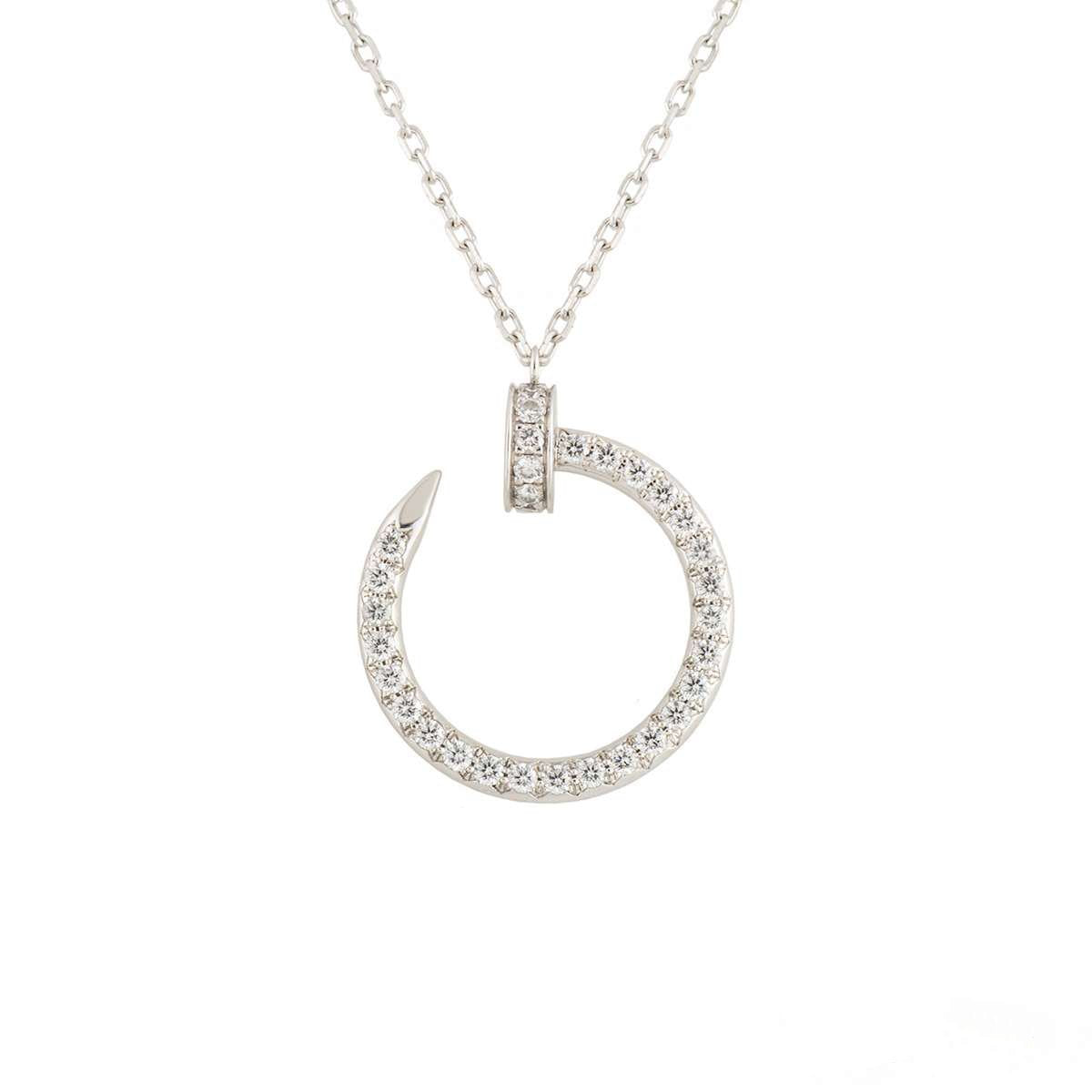 [NOVO]JUSTE HALSKETTE SILBER DIAMANTEN 
