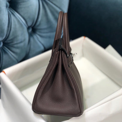 HM BIRKIN CAFE TOGO LEATHER SILVER HARDWARE