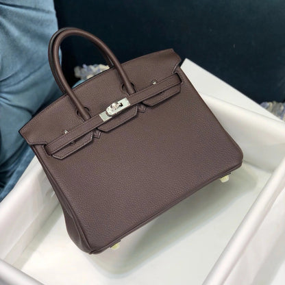 HM BIRKIN CAFE TOGO LEATHER SILVER HARDWARE