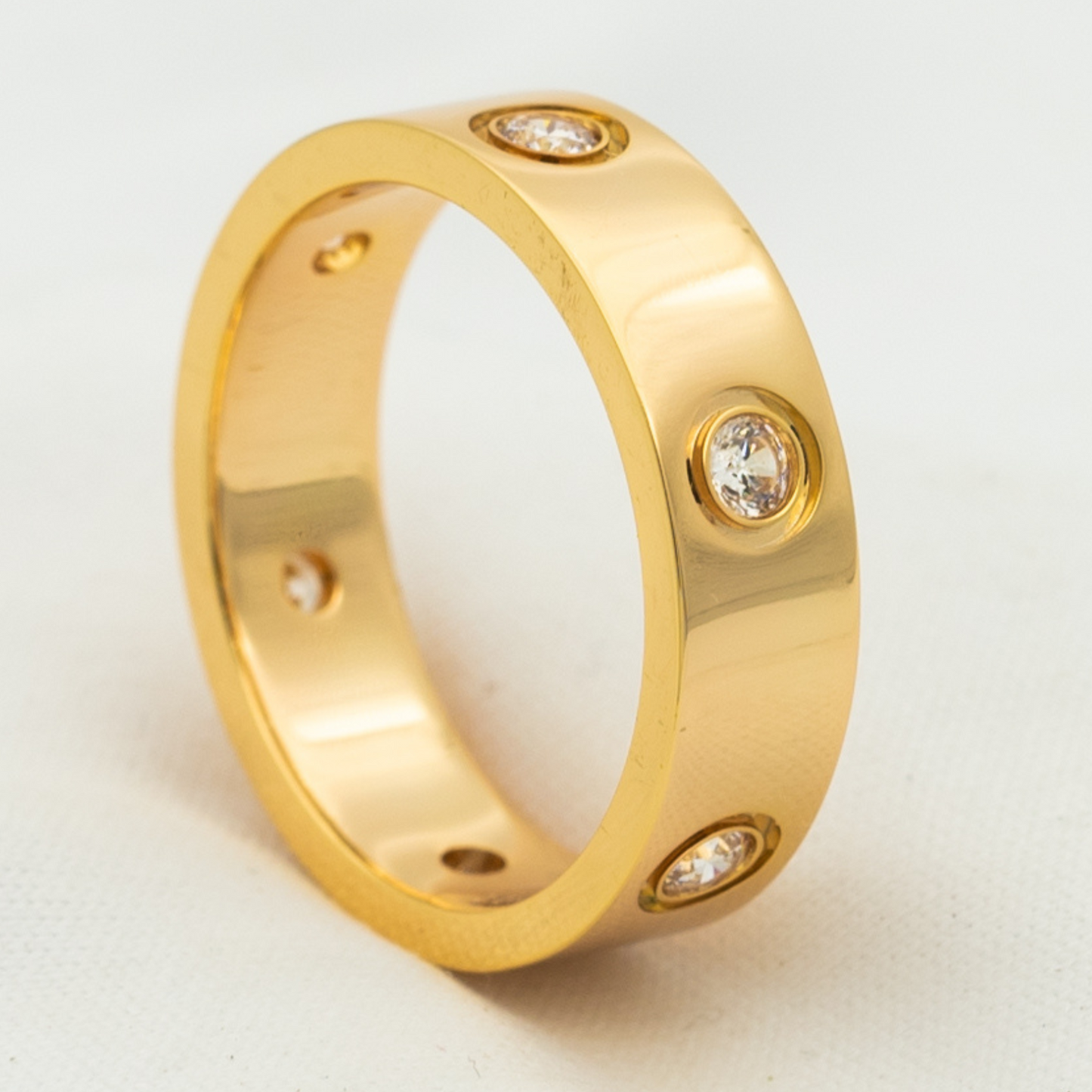 [NOVO] Liebesring 5,5 mm, 6 Diamanten, Roségold