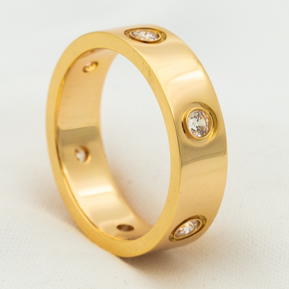 [NOVO] Liebesring 5,5 mm, 6 Diamanten, Roségold