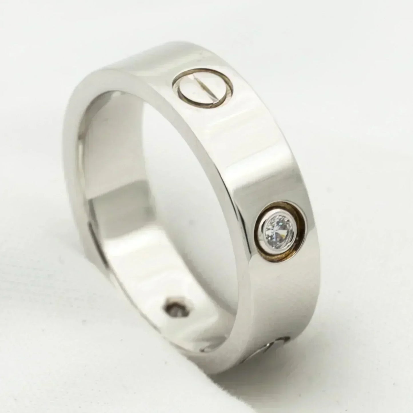 [NOVO] Liebesring 5,5 mm 3 Diamanten Silber