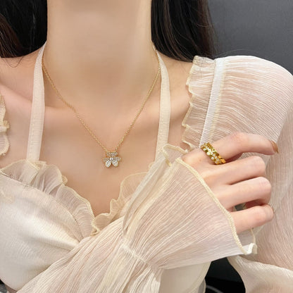 [GALE]FLOWER DIAMOND NECKLACE