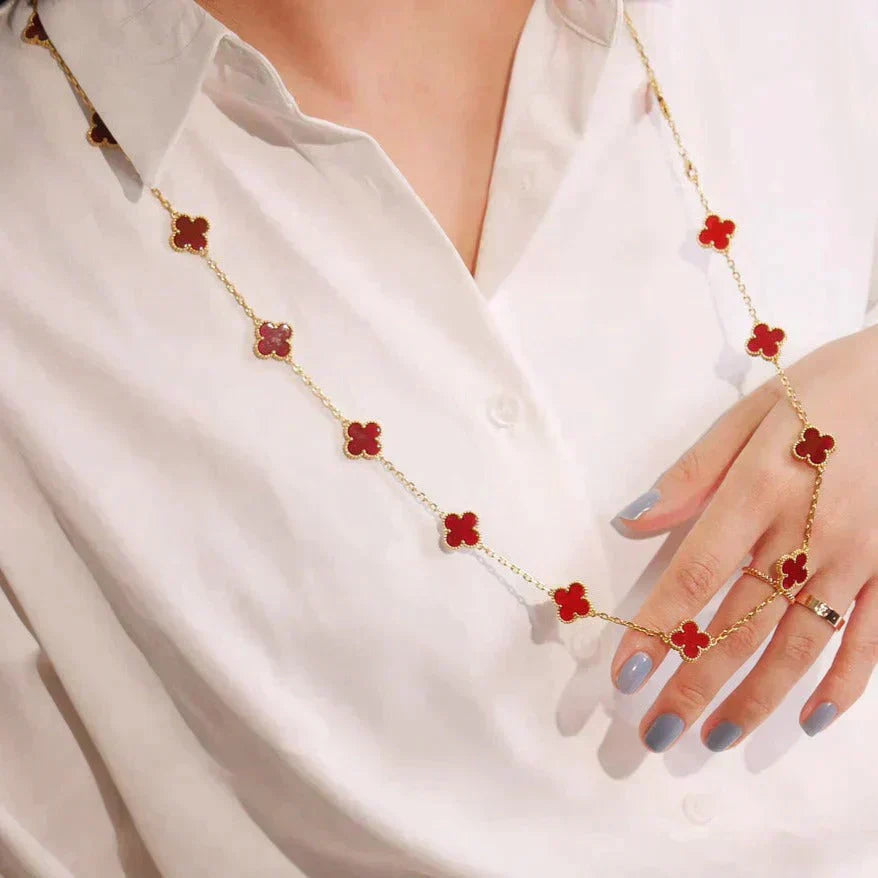 [NOVO]CLOVER 20 MOTIFS CARNELIAN HALSKETTE